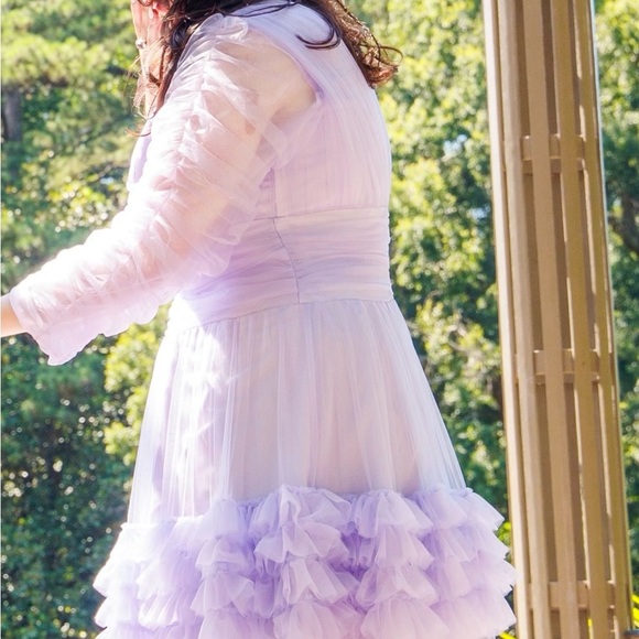 Lavender Ruffled Dress - Picture 2 of 11